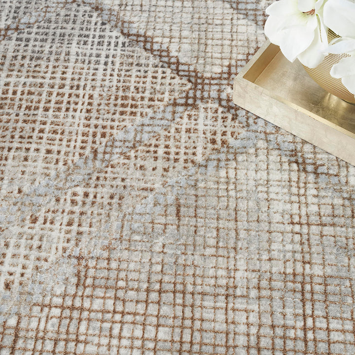 Inspire Me! Home Décor Iliana Modern Grey Mocha 5'3" x 7'3" Area Rug - Diamond Home USA