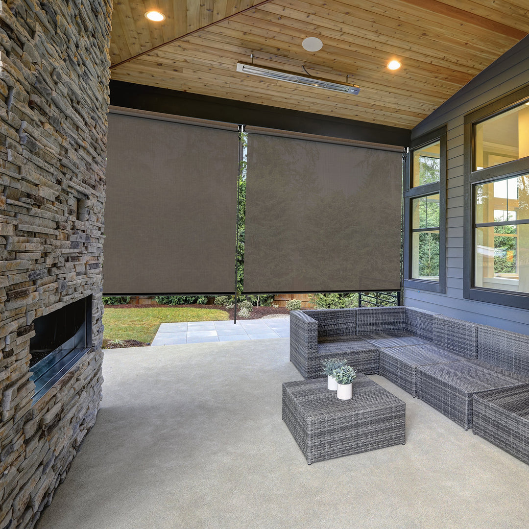 Radiance Cordless Roller des for Porch Patio & Sunroom - Waterproof Solar - Diamond Home USA