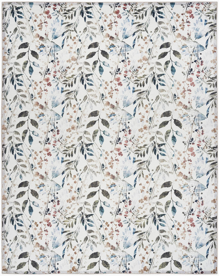 Nourison Nourison Washables Floral Ivory Multicolor 8' x 10' Area -Rug Easy - Diamond Home USA