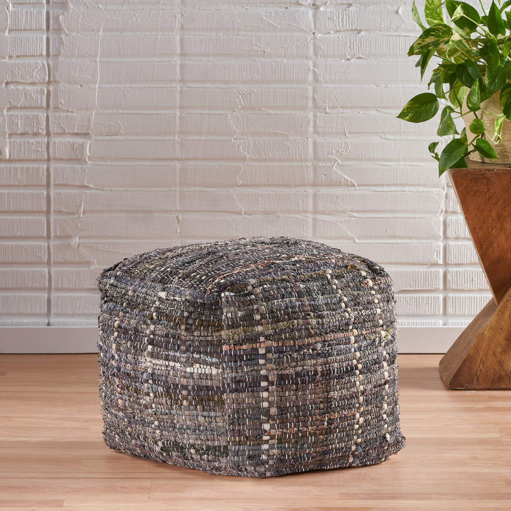Christopher Knight Home Harris Fabric Pouf Khaki - Diamond Home USA