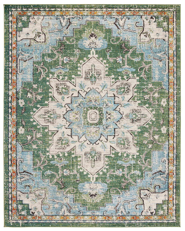 SAFAVIEH Madison Collection Area Rug - 6' x 9' Green & Turquoise Boho Chic - Diamond Home USA