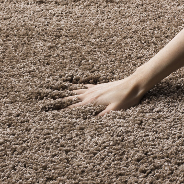 SAFAVIEH Milan Shag Collection Accent Rug - 2' x 4' Dark Beige Solid Design - Diamond Home USA