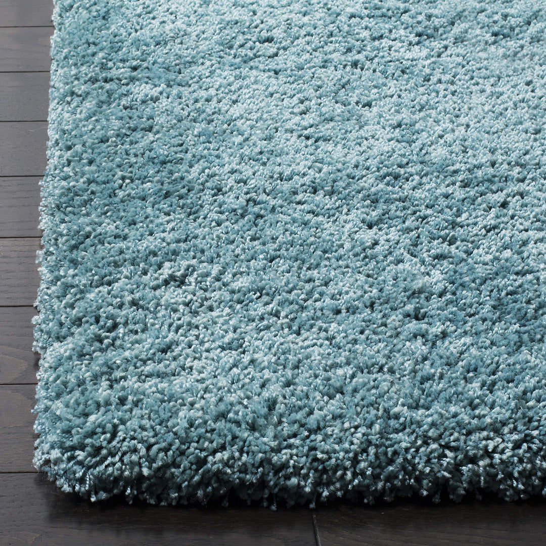 SAFAVIEH Milan Shag Collection 3' Square Aqua Blue SG180 Solid Non-Shedding - Diamond Home USA