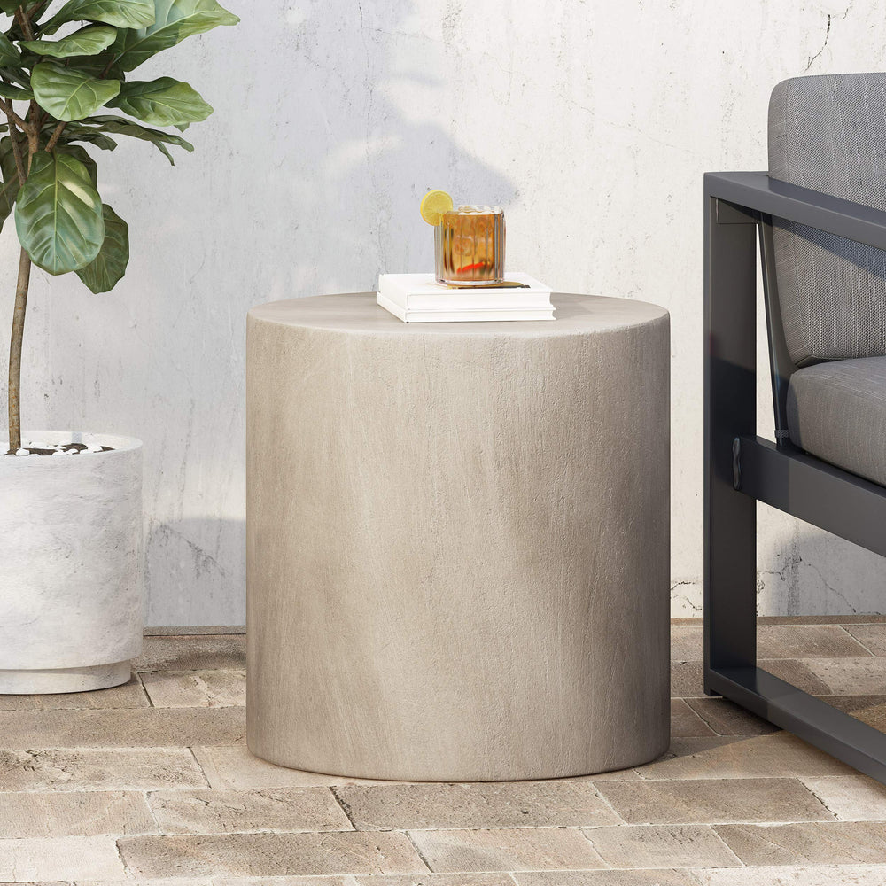 Christopher Knight Home 313406 Side Table Light Gray - Diamond Home USA