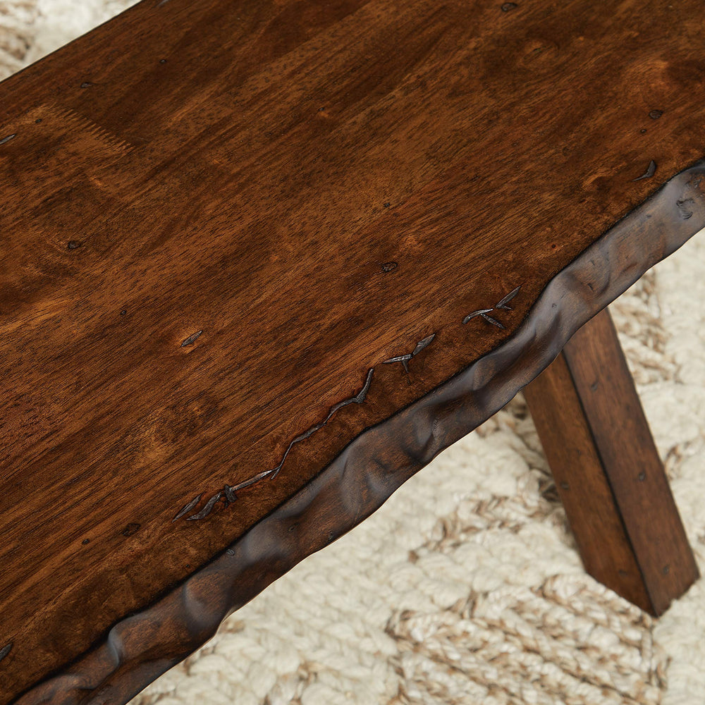 Target Marketing Systems Mandeville Mid Century Wooden Dining Bench 47.6" Brown - Diamond Home USA