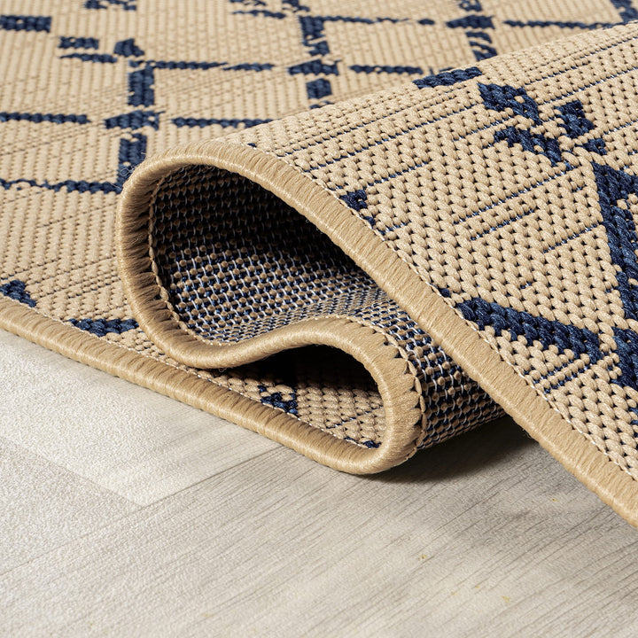 JONATHAN Y Trebol Moroccan Geometric Textured Weave Indoor/Outdoor Area Rug