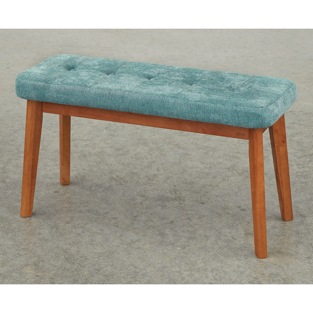 Nettie Bench Brown Mid-Century Modern Traditional Upholstered Walnut Finish - Diamond Home USA