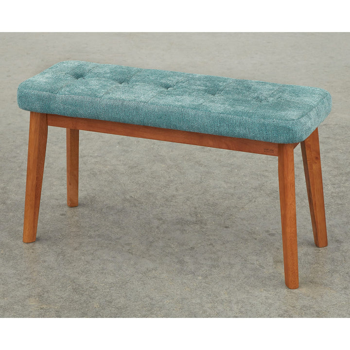 Nettie Bench Brown Mid-Century Modern Traditional Upholstered Walnut Finish - Diamond Home USA