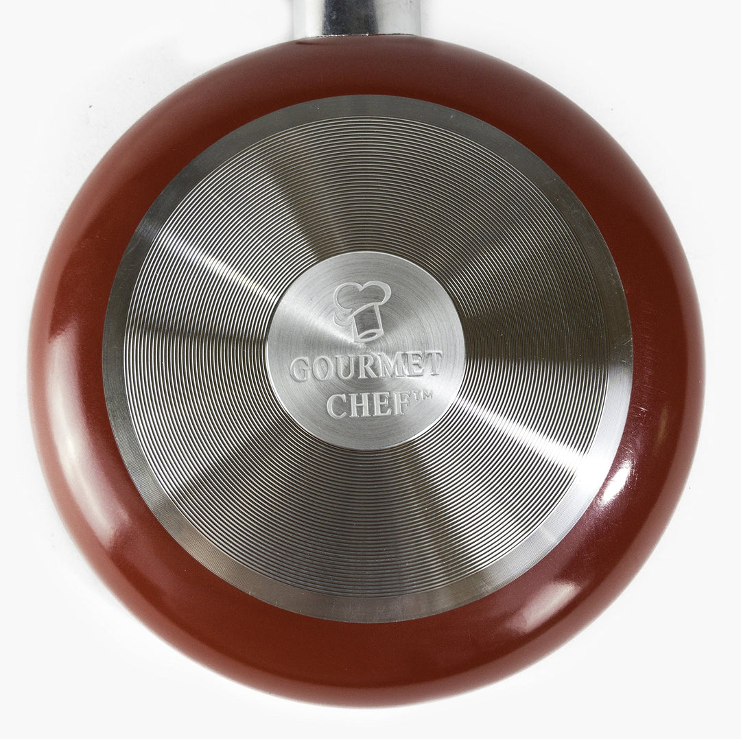 Non-Stick Frying Pan Size: 12" Diameter Color: Red - Diamond Home USA