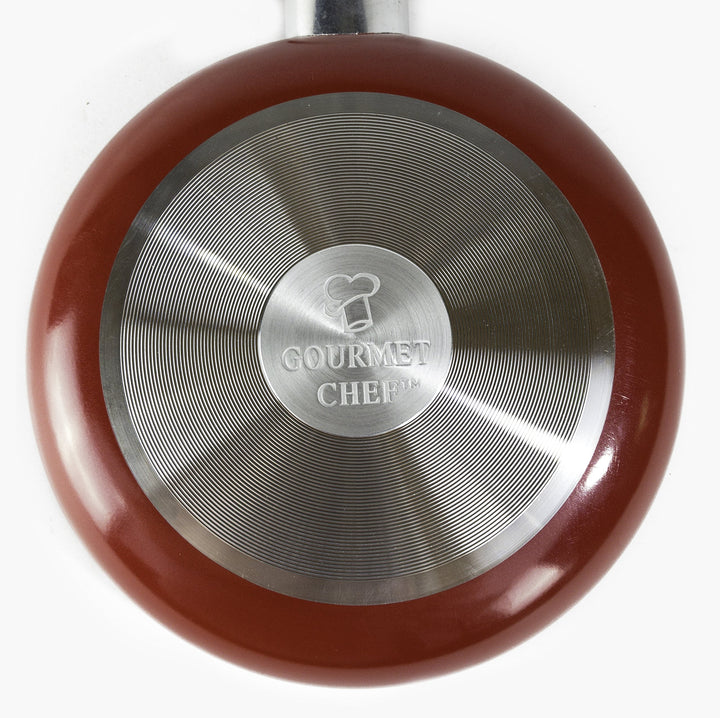 Non-Stick Frying Pan Size: 12" Diameter Color: Red - Diamond Home USA