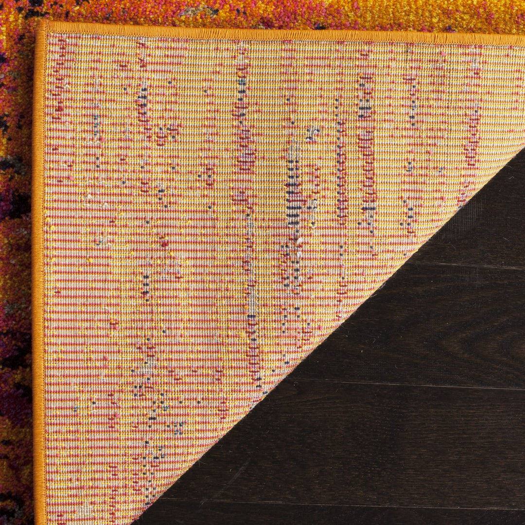 SAFAVIEH Monaco Collection Accent Rug - 3' x 5' Orange & Multi Modern Boho - Diamond Home USA