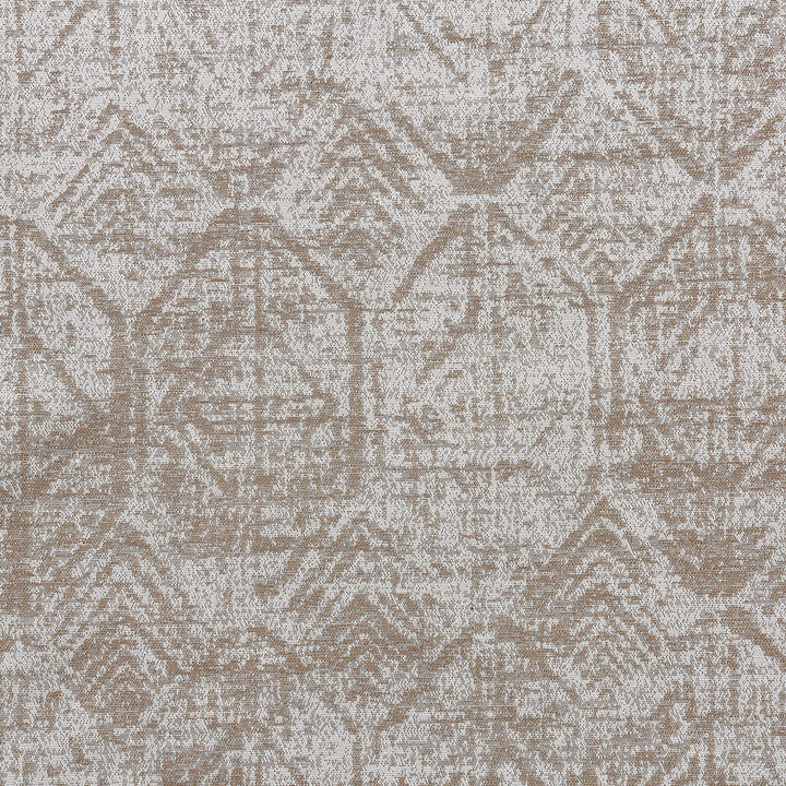Sun Zero Darren Distressed Woven Jacquard Blackout Grommet Curtain Panel 50" x 84 Inches - Camel - Diamond Home USA