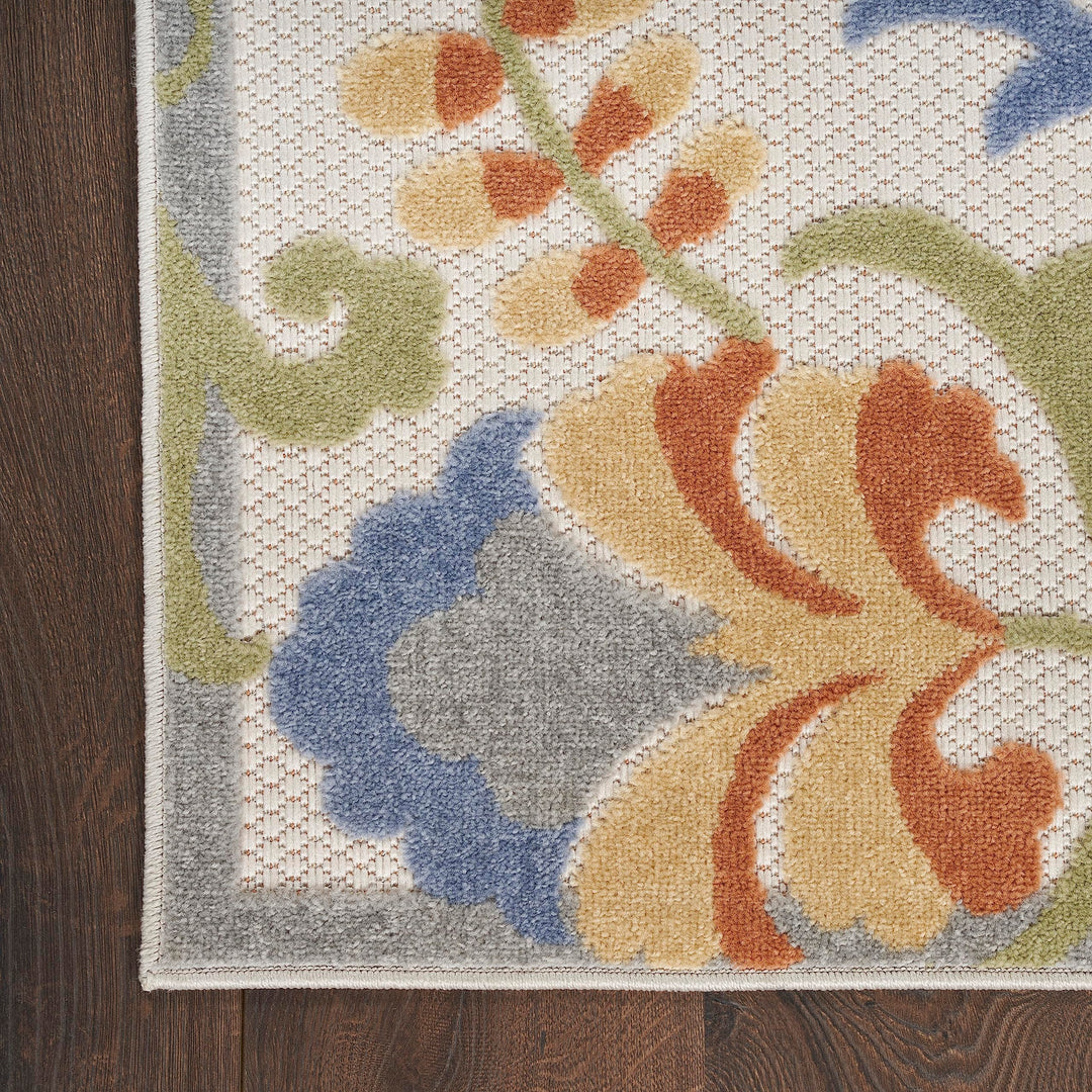 5'3 x 7'5 Indoor Outdoor Floral Color Area Rug Polypropylene