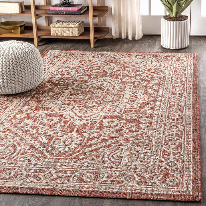 JONATHAN Y Rozetta Medallion Textured Weave Indoor/Outdoor Area Rug
