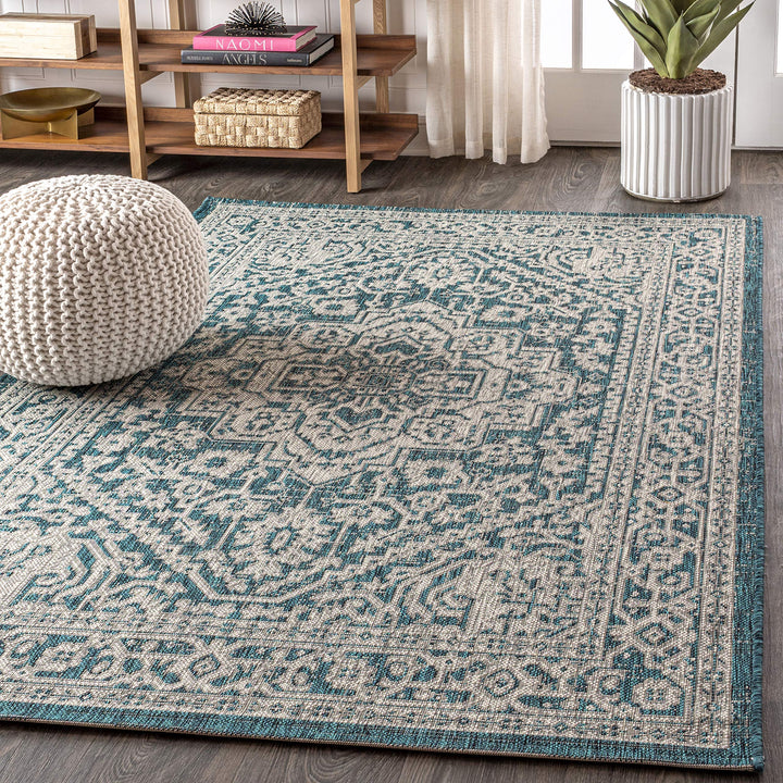 JONATHAN Y Rozetta Medallion Textured Weave Indoor/Outdoor Area Rug