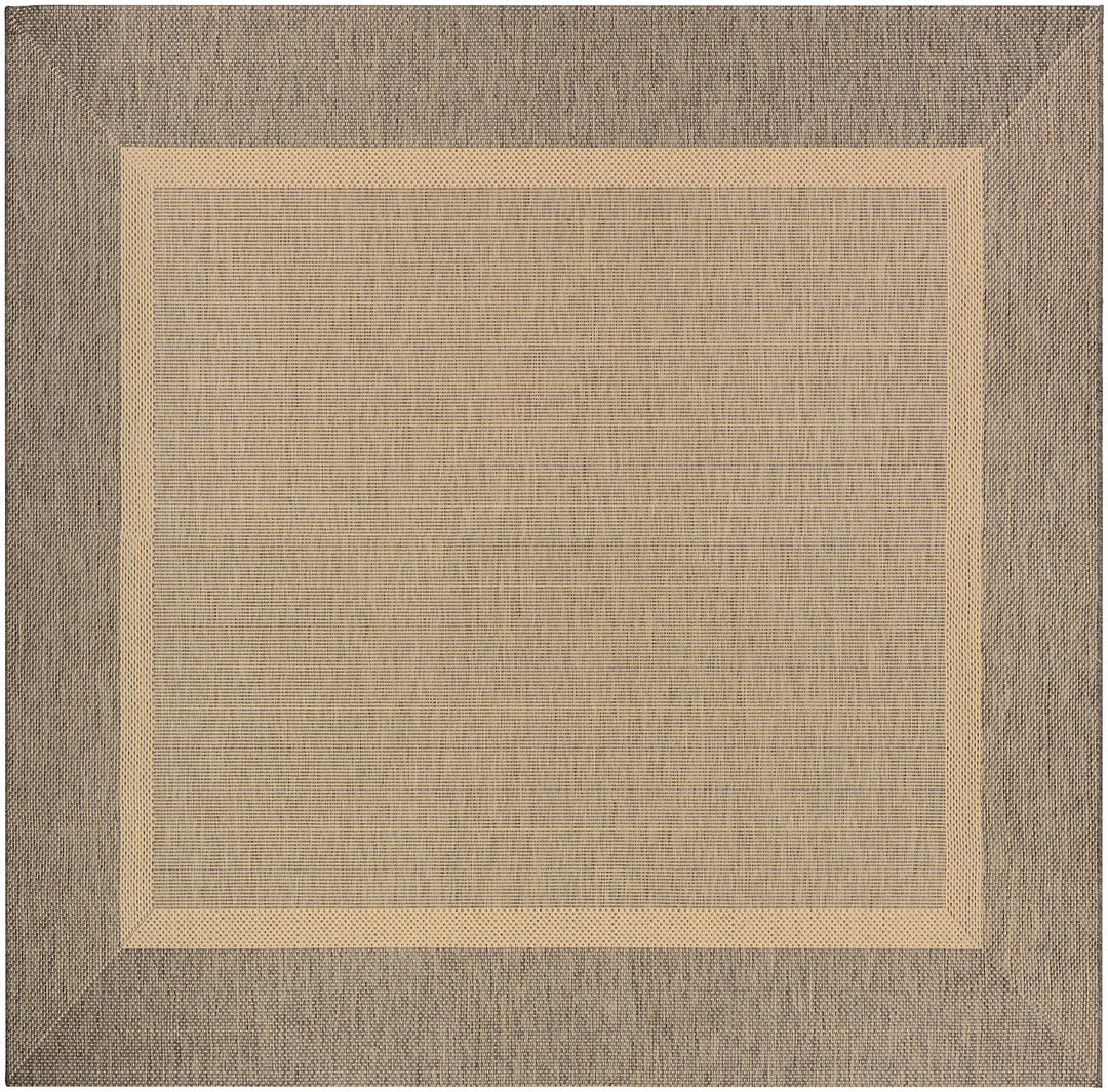 Couristan Stria Texture Area Rug 7'6" Square Natural Coffee 7'6" Square - Light Brown