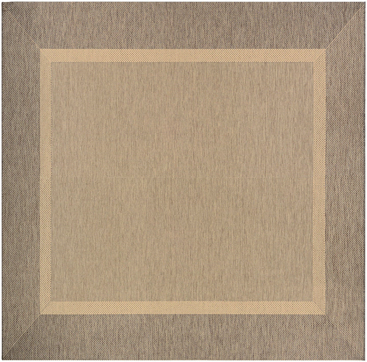 Couristan Stria Texture Area Rug 7'6" Square Natural Coffee 7'6" Square - Light Brown