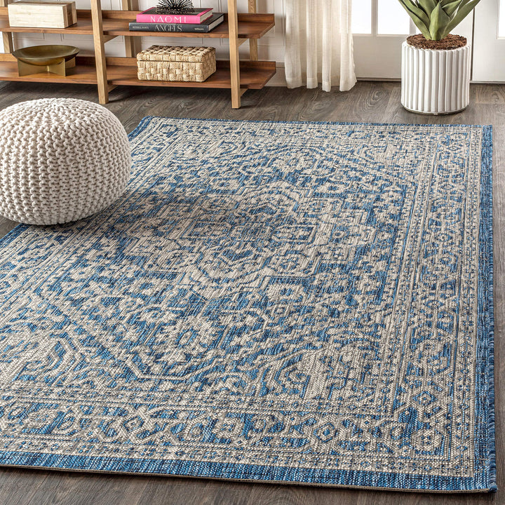 JONATHAN Y Rozetta Medallion Textured Weave Indoor/Outdoor Area Rug