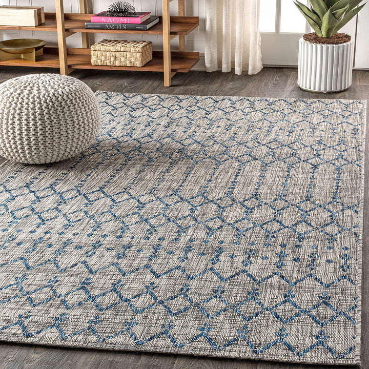 JONATHAN Y Trebol Moroccan Geometric Textured Weave Indoor/Outdoor Area Rug
