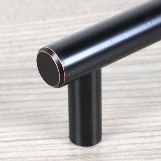 Solid Oil Rubbed Bronze Cabinet Bar Pull Handles (Case of 5) Brown Metal Finish