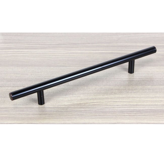 Solid Oil Rubbed Bronze Cabinet Bar Pull Handles (Case of 5) Brown Metal Finish