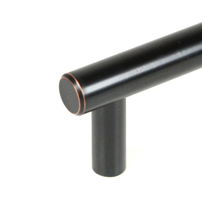 Solid Oil Rubbed Bronze Cabinet Bar Pull Handles (Case of 5) Brown Metal Finish