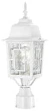 1 Light White 17 inch Post
