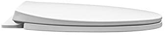 MISC Slow Close Elongated Toilet Seat Cover Easy Install Clean Quiet White Plastic