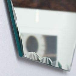 Frameless Octagon Scallop Beveled Mirror Silver /n Includes Hardware