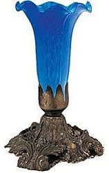 Tiffany 8 inch Blue Buffet Lamp Tiffany
