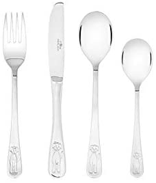 Dog Children 4 Piece 18/10 Stainless Steel Flatware Set