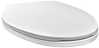MISC Slow Close Elongated Toilet Seat Cover Easy Install Clean Quiet White Plastic