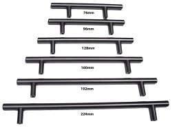 10 inch Solid Stainless Steel Finish Cabinet Bar Pulls (Case 25) Grey Metal Nickel