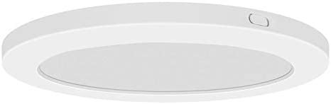 9 inch White 120v Led Round Flush Mount Transitional Acrylic