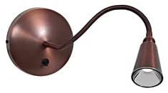 Bronze 1 Light Led Wall Lamp Brown Modern Contemporary Metal