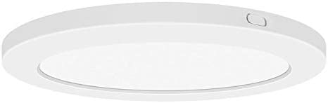 9 inch White 120v Led Round Flush Mount Transitional