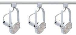 3 Light White Track Light Kit Modern Contemporary