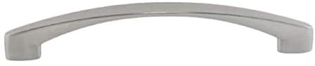 Contemporary 7 1/8 Inch High Heel Arch Design Stainless Steel Finish Cabinet Bar Pull Handle (Case 25) Nickel - Diamond Home USA