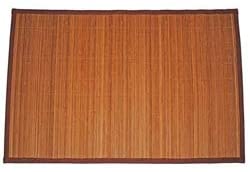 Handmade Thin Stripe Rayon from Bamboo Rug Brown Ivory