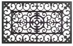 Black Rubber Door Mat (30 X 18) 30 18 Modern Contemporary