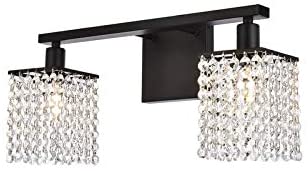 2 Light Bath Sconce Clear ls Mid Century Modern