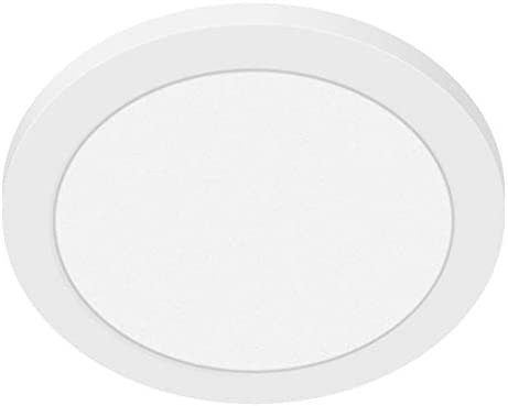 9 inch White 120v Led Round Flush Mount Transitional Acrylic