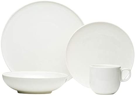 Every Time White 16pc Dinner Set Solid Casual Modern