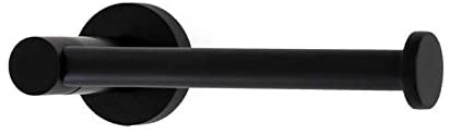 Matte Black Toilet Paper Holder N/ Solid Color Modern Contemporary Brass Same Size Set - Diamond Home USA