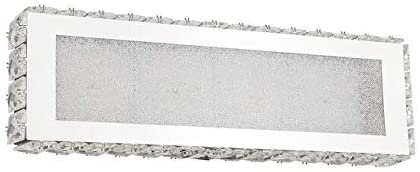 Chrome Stainless Steel Led Wall Sconce Clear Crystal Accents Modern Contemporary - Diamond Home USA
