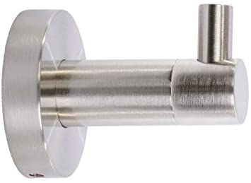 Set 2 Brushed Nickel Hooks Finish Rust Resistant