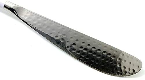 Hammered Flatware Set 20 Pieces (Silver White) White Stainless Steel - Diamond Home USA