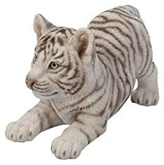 Playing Tiger Baby Statue Polyresin - Diamond Home USA