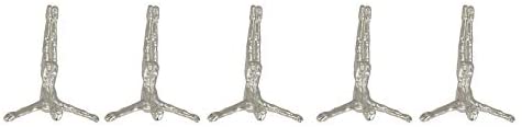 Set 5 Contemporary 10 Inch Upside Down Nickel Sculptures Silver Modern - Diamond Home USA