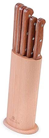 6 Knives Set Brown Stainless Steel Dishwasher